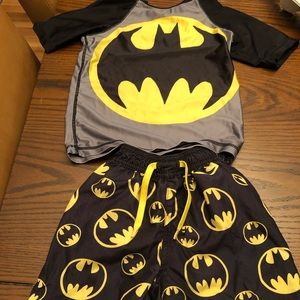Toddler batman swim suit